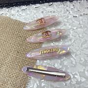 Okify MiuMiu A Pair Of Pink Bling Hair Clip  - 3