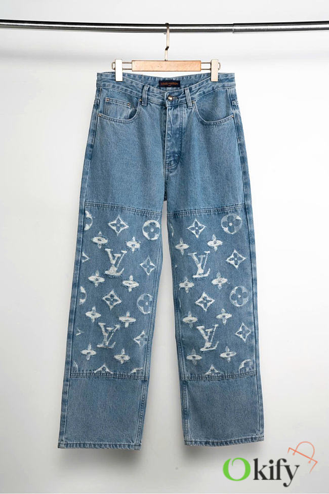 Okify Louis Vuitton Denim Skate Jeans 1AGIVB S-XL  - 1