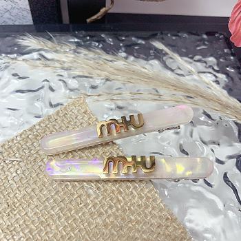 Okify MiuMiu A Pair Of Bling Pink Long Hair Clip 