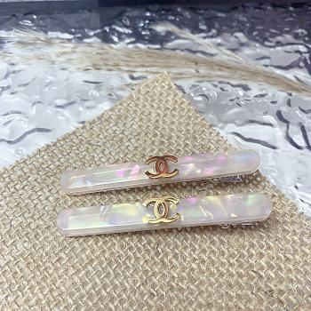 Okify CC Bling Pink Hair Clips Gold Charm 21595