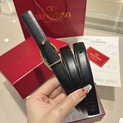 Okify Valentino Black Belt 2cm 21637 - 2