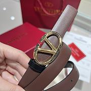 Okify Valentino Dark Brown Belt 2cm 21641 - 4