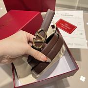 Okify Valentino Dark Brown Belt 2cm 21641 - 3