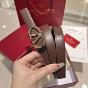 Okify Valentino Dark Brown Belt 2cm 21641 - 2