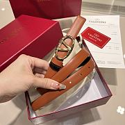 Okify Valentino Brown Belt 2cm 21642 - 4