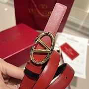 Okify Valentino Red Belt 2cm 21643 - 3