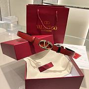 Okify Valentino Red Belt 2cm 21643 - 1