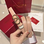 Okify Valentino Nude Pink Belt 2cm 21644 - 3