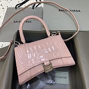 Okify Balenciaga Hourglass Crocodile Bag In Pink 23x10x14cm  - 1