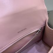 Okify Balenciaga Hourglass Crocodile Bag In Pink 23x10x14cm  - 5