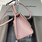 Okify Balenciaga Hourglass Crocodile Bag In Pink 23x10x14cm  - 4