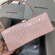 Okify Balenciaga Hourglass Crocodile Bag In Pink 23x10x14cm  - 3