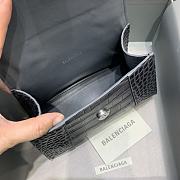 Okify Balenciaga Hourglass Crocodile Bag In Black 19x8x11cm 21657 - 5
