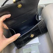 Okify Balenciaga Hourglass Crocodile Bag In Black With Gold Hardware 19x8x11cm 21660 - 5