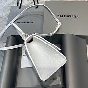 Okify Balenciaga Hourglass Crocodile Bag In White With Gold Hardware 23x10x14cm 21661 - 4