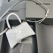 Okify Balenciaga Hourglass Crocodile Bag In White With Gold Hardware 19x8x11cm 21662 - 2