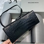 Okify Balenciaga Hourglass Crocodile Bag In Black With Black Hardware 23x10x14cm 21663 - 4