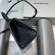 Okify Balenciaga Hourglass Crocodile Bag In Black With Black Hardware 23x10x14cm 21663 - 3