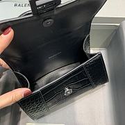 Okify Balenciaga Hourglass Crocodile Bag In Black With Black Hardware 19x8x11cm 21663 - 5