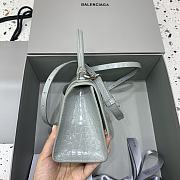 Okify Balenciaga Hourglass Crocodile Bag In Grey Gray 19x8x21cm - 2
