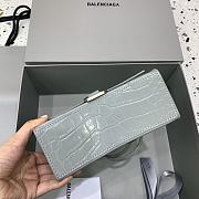 Okify Balenciaga Hourglass Crocodile Bag In Grey Gray 19x8x21cm - 3