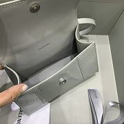 Okify Balenciaga Hourglass Crocodile Bag In Grey Gray 19x8x21cm - 4