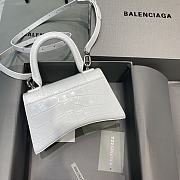 Okify Balenciaga Hourglass Crocodile Bag In White 19x8x21cm - 5