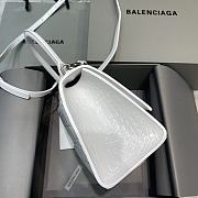 Okify Balenciaga Hourglass Crocodile Bag In White 23x10x14cm - 5