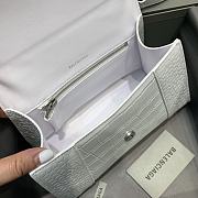 Okify Balenciaga Hourglass Crocodile Bag In White 23x10x14cm - 2