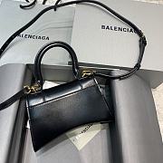 Okify Balenciaga Black Hourglass Bag With Gold Hardware 19x8x21cm - 3