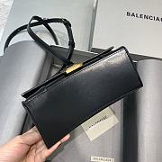 Okify Balenciaga Black Hourglass Bag With Gold Hardware 19x8x21cm - 2