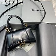 Okify Balenciaga Black Hourglass Bag With Gold Hardware 19x8x21cm - 1