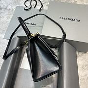 Okify Balenciaga Black Hourglass Bag With Gold Hardware 23x10x14cm - 3