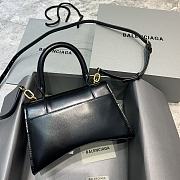 Okify Balenciaga Black Hourglass Bag With Gold Hardware 23x10x14cm - 2