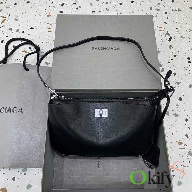 Okify Balenciga Rodeo Bag In Black With Silver Hardware 22x13x5cm  - 1