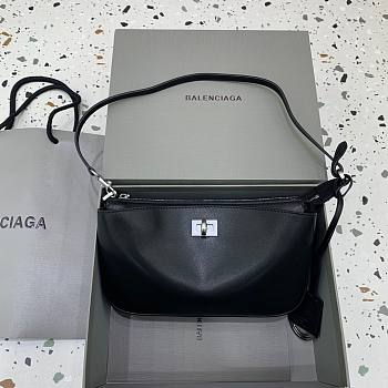 Okify Balenciga Rodeo Bag In Black With Silver Hardware 22x13x5cm 