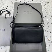 Okify Balenciga Rodeo Bag In Black With Silver Hardware 22x13x5cm  - 3