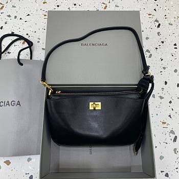 Okify Balenciga Rodeo Bag In Black With Gold Hardware 22x13x5cm 