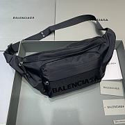 Okify Balenciaga Wheel Belt Black Bag 23x5x20cm 21672	 - 1