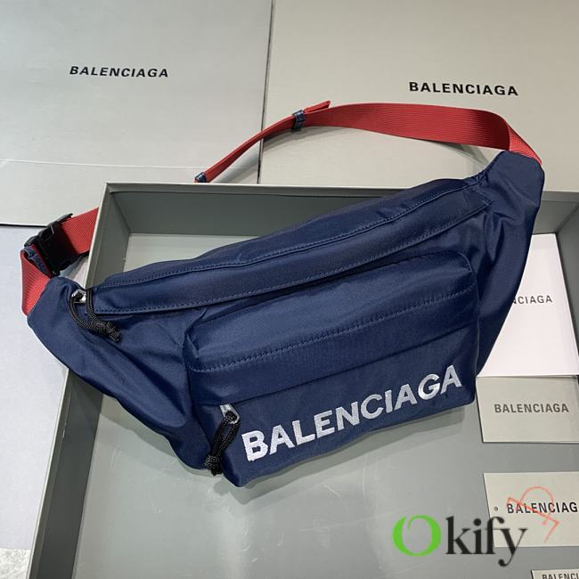 Okify Balenciaga Wheel Belt Blue Bag 23x5x20cm 21675 - 1