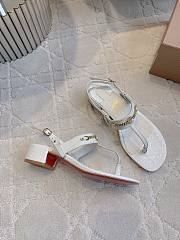 Okify Christian Louboutin White Sandals 3.5cm EU35-43 - 4