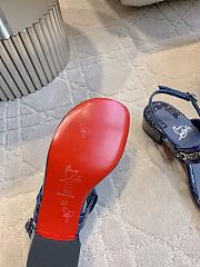 Okify Christian Louboutin Dark Blue Sandals 3.5cm EU35-43 - 3