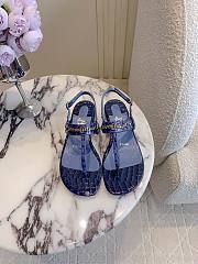 Okify Christian Louboutin Dark Blue Sandals 3.5cm EU35-43 - 5