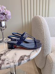 Okify Christian Louboutin Dark Blue Sandals 3.5cm EU35-43 - 1