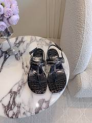 Okify Christian Louboutin Black Sandals With Silver Hardware 3.5cm EU35-43 - 5