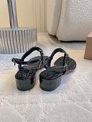 Okify Christian Louboutin Black Sandals With Silver Hardware 3.5cm EU35-43 - 2