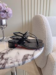 Okify Christian Louboutin Black Sandals With Silver Hardware 3.5cm EU35-43 - 1