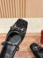 Okify Gucci Horsebit Flat Shoes In Black EU35-40 - 5