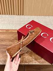 Okify Gucci Horsebit Flat Shoes In Brown EU35-40 - 3