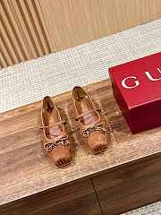 Okify Gucci Horsebit Flat Shoes In Brown EU35-40 - 1